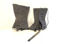 Anciennes Véritables Guêtres Militaires de Soldat Bleu Horizon ww2 Allemand ??