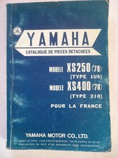 YAMAHA XS 250 et XS 400 1978 TYPE 1U5 et 2 J0- MANUEL PIECES DETACHEES/PARTS L.