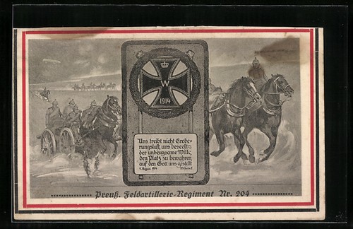 Carte postale artillerie