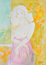 Éric PEYROL (XX) Aquarelle