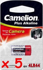 Lot de 5 piles pour Télécommande Porte Garage Portail : 4LR44 A544 PX28A GP476A