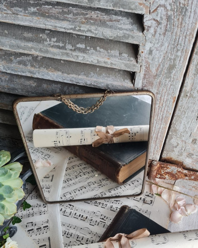 Ancien petit miroir barbier - petit, de