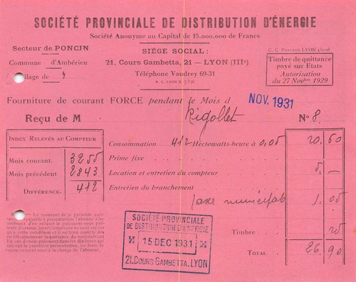 Facture 1931 societe - ,