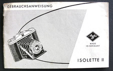 NOTICE D'EMPLOI AGFA ISOLETTE