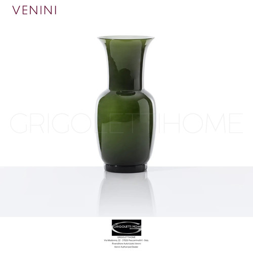 Venini vase opalino vert - -,