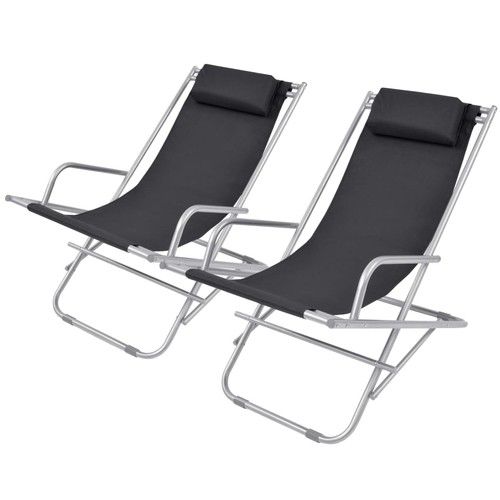 Chaises bascule acier - 2x,