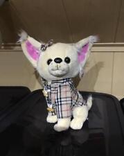 Peluche Chien assis Chihuahua vintage manteau tartan écossais