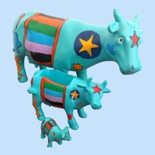 Trio Vaches "Type " COW  PARADE   -  ANNÉES 2000 Pop Art