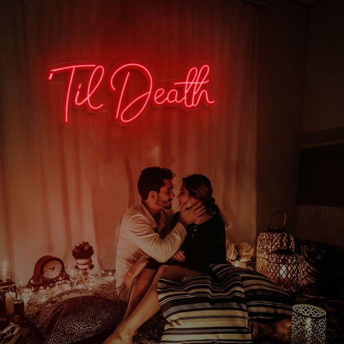 Til death neon sign - til,