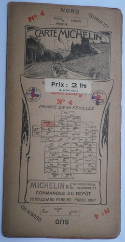 Carte michelin 4 - carte,