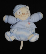 🍀Doudou Chat Boule Bleu