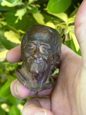 Pipe & Art Populaire & Bois & Tête & Homme & Sculptée