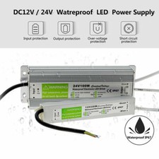 Bloc d'alimentation DEL IP67 étanche AC110V/220V à DC12V 24V LED transformateur