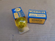 Paire d'ampoules Norma Normalux 6 V  36/36 W / trois ergots neuve d'ancien stock