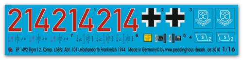 Peddinghaus decals 1492 - 1/16,
