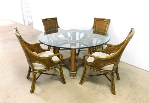 Bassett furniture rattan - furniture, round