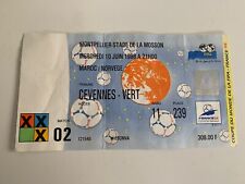 Billet place match Maroc Norvège France 98 La Mosson Montpellier ticket 1998