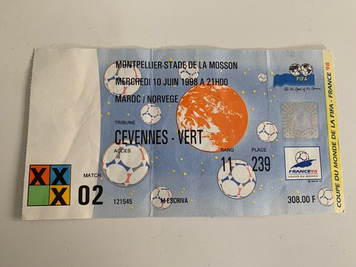Billet place match - , maroc