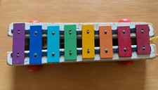 Ancien xylophone roulant Fisher Price UK 1964-1978 vintage