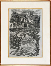 ALBERT DECARIS (1901-1988) ANCIENNE GRAVURE AU BURIN MYTHOLOGIE (1)