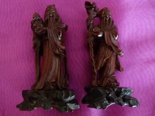 CHINE DEUX PERSONNAGES EN BOIS