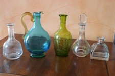 lot de 5 carafes en verre