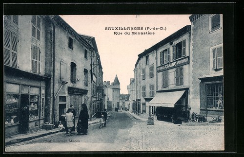 Cpa sauxillanges rue du - sauxillanges,,