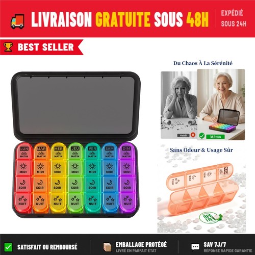 Pilulier semainier jours 28 - pilulier, 7