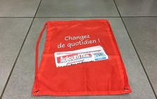 SACOCHE MUSETTE ROUGE VELO CYCLISME LE JOURNAL AUJOURD'UI TOUR DE FRANCE	