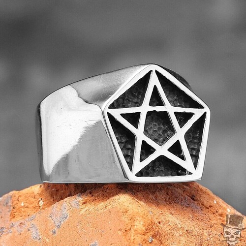 Bague punk pentagramme - , simple