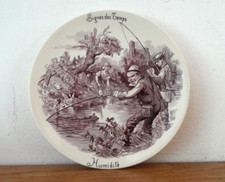 Ancienne Assiette les signes du temps Humidité Sarreguemines UC