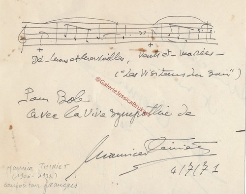 Thiriet compositeur - (maurice),,
