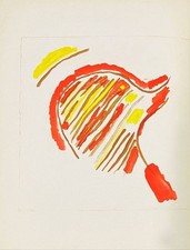 Pierre Tal Coat Lithographie originale sur vélin fin 1959 38x28 cm Abstrait