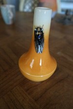 ancien soliflore en ceramique signé L. SICARD decor cigale