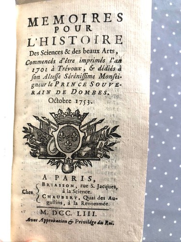 1753 mémoires trévoux - mémoires, de