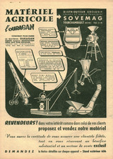 Publicité ancienne abreuvoir l'Ouragan matériel agricole 1955 issue de magazine