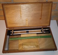 Psychromètre à crécelle année 1963 complet Farcy 1925E vintage 1960 34 cm