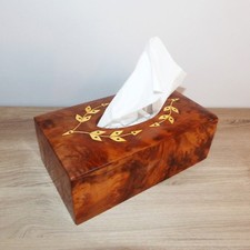  BOITE À MOUCHOIRS EN THUYA