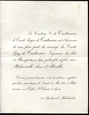 2 faire part de Mariage Comte