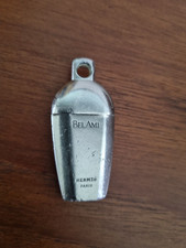 Porte clés Hermes, diffuseur de parfum, modèle Bel Ami, métal argenté