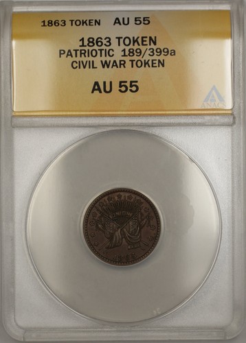 1863 patriotic civil war token - 1863,