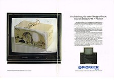PUBLICITE ADVERTISING  1987   PIONEER SETTON   téléviseur hi-fi (2 pages)