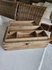 Coffre Bureau Ecritoire Courrier Boîte Ancien Voyage Bois Officier Guerre 14-18