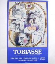 Affiche exposition Théo Tobiasse 1987 Pénitents Blancs Vence peintures dessins