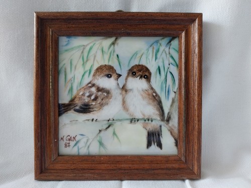 Moineau peinture sur carrelage