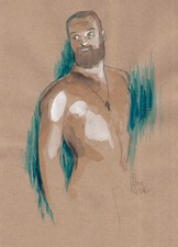Nu nude dessin original  Homme