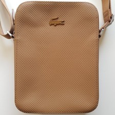 Sacoche Cuir Camel Lacoste
