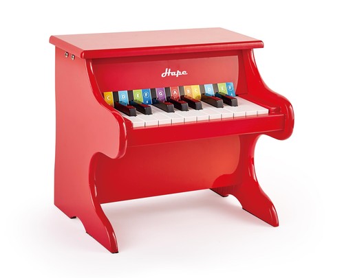 Petit piano rouge bois - petit,