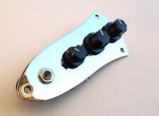 Stock B - CONTROL PLATE JAZZ BASS complète -chrome- knobs black - guitare JBass