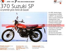 SUZUKI SP 370 ( SP370 370SP ) 1978 Fiche Moto 000233